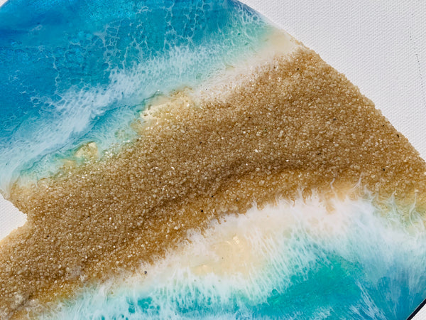 “Oceans Apart” Textural Resin painting